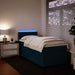 Pat box spring cu saltea, albastru, 90x190 cm, catifea - WALTI WALTI