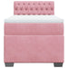 Pat box spring cu saltea, roz, 90x190 cm, catifea - WALTI WALTI