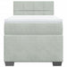 Pat box spring cu saltea, gri deschis, 90x190 cm, catifea - WALTI WALTI