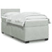 Pat box spring cu saltea, gri deschis, 90x190 cm, catifea - WALTI WALTI