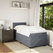 Pat box spring cu saltea, gri închis, 90x190 cm, catifea - WALTI WALTI