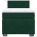 Pat box spring cu saltea, verde închis, 90x190 cm, catifea - WALTI WALTI