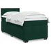 Pat box spring cu saltea, verde închis, 90x190 cm, catifea - WALTI WALTI