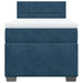 Pat box spring cu saltea, albastru, 90x190 cm, catifea - WALTI WALTI