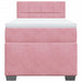 Pat box spring cu saltea, roz, 90x190 cm, catifea - WALTI WALTI