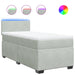 Pat box spring cu saltea, gri deschis, 90x200 cm, catifea - WALTI WALTI