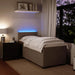 Pat box spring cu saltea, gri deschis, 90x200 cm, catifea - WALTI WALTI