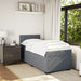Pat box spring cu saltea, gri închis, 90x200 cm, catifea - WALTI WALTI