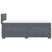 Pat box spring cu saltea, gri închis, 90x200 cm, catifea - WALTI WALTI