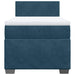 Pat box spring cu saltea, albastru, 90x200 cm, catifea - WALTI WALTI