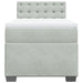 Pat box spring cu saltea, gri deschis, 90x200 cm, catifea - WALTI WALTI