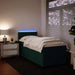 Pat box spring cu saltea, verde închis, 90x200 cm, catifea - WALTI WALTI