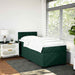 Pat box spring cu saltea, verde închis, 90x200 cm, catifea - WALTI WALTI