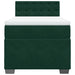 Pat box spring cu saltea, verde închis, 90x200 cm, catifea - WALTI WALTI