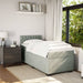 Pat box spring cu saltea, gri deschis, 90x200 cm, catifea - WALTI WALTI