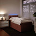Pat box spring cu saltea, roz, 90x200 cm, catifea - WALTI WALTI