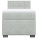 Pat box spring cu saltea, gri deschis, 90x200 cm, catifea - WALTI WALTI