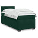 Pat box spring cu saltea, verde închis, 90x200 cm, catifea - WALTI WALTI