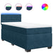Pat box spring cu saltea, albastru, 90x200 cm, catifea - WALTI WALTI
