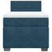 Pat box spring cu saltea, albastru, 90x200 cm, catifea - WALTI WALTI