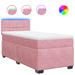 Pat box spring cu saltea, roz, 90x200 cm, catifea - WALTI WALTI