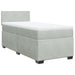 Pat box spring cu saltea, gri deschis, 100x200 cm, catifea - WALTI WALTI