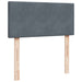 Pat box spring cu saltea, gri închis, 100x200 cm, catifea - WALTI WALTI