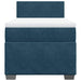 Pat box spring cu saltea, albastru, 100x200 cm, catifea - WALTI WALTI