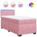 Pat box spring cu saltea, roz, 100x200 cm, catifea - WALTI WALTI