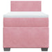 Pat box spring cu saltea, roz, 100x200 cm, catifea - WALTI WALTI