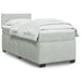 Pat box spring cu saltea, gri deschis, 100x200 cm, catifea - WALTI WALTI
