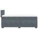 Pat box spring cu saltea, gri închis, 100x200 cm, catifea - WALTI WALTI