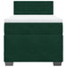Pat box spring cu saltea, verde închis, 100x200 cm, catifea - WALTI WALTI