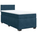 Pat box spring cu saltea, albastru, 100x200 cm, catifea - WALTI WALTI