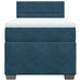 Pat box spring cu saltea, albastru, 100x200 cm, catifea - WALTI WALTI