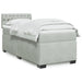 Pat box spring cu saltea, gri deschis, 100x200 cm, catifea - WALTI WALTI