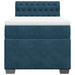 Pat box spring cu saltea, albastru, 100x200 cm, catifea - WALTI WALTI
