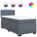 Pat box spring cu saltea, gri închis, 100x200 cm, catifea - WALTI WALTI