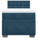 Pat box spring cu saltea, albastru, 100x200 cm, catifea - WALTI WALTI