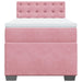 Pat box spring cu saltea, roz, 100x200 cm, catifea - WALTI WALTI