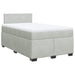 Pat box spring cu saltea, gri deschis, 120x190 cm, catifea - WALTI WALTI