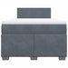 Pat box spring cu saltea, gri închis, 120x190 cm, catifea - WALTI WALTI