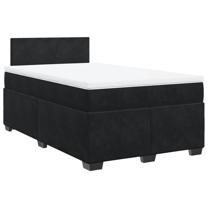 Pat box spring cu saltea, negru, 120x190 cm, catifea - WALTI WALTI