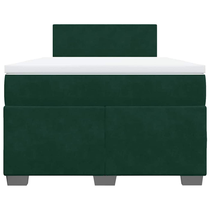 Pat box spring cu saltea, verde închis, 120x190 cm, catifea - WALTI WALTI