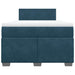 Pat box spring cu saltea, albastru, 120x190 cm, catifea - WALTI WALTI