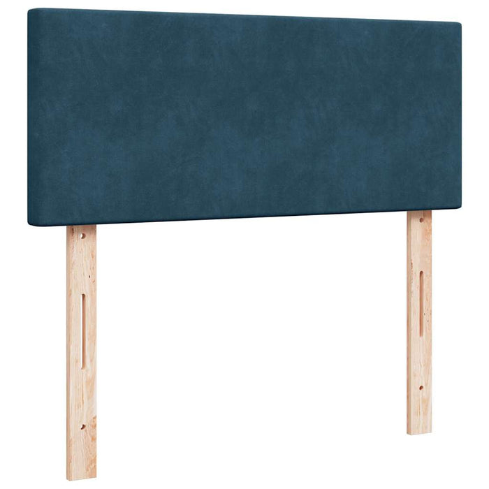 Pat box spring cu saltea, albastru, 120x190 cm, catifea - WALTI WALTI