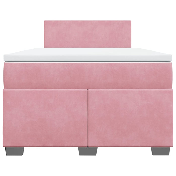 Pat box spring cu saltea, negru, 120x190 cm, catifea - WALTI WALTI