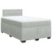 Pat box spring cu saltea, gri deschis, 120x190 cm, catifea - WALTI WALTI
