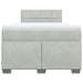 Pat box spring cu saltea, gri deschis, 120x190 cm, catifea - WALTI WALTI