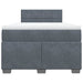 Pat box spring cu saltea, gri închis, 120x190 cm, catifea - WALTI WALTI